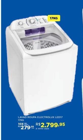 DB Supermercados Lavad roupa electrolux led17 17kg oferta