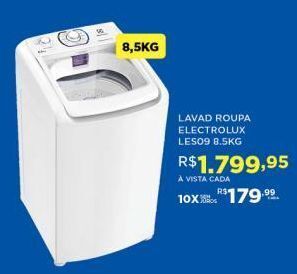 DB Supermercados Lavad roupa electrolux les09 8,5kg oferta