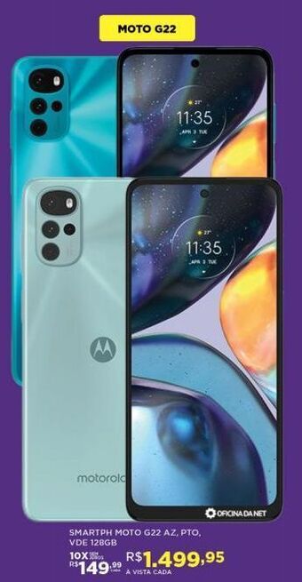 DB Supermercados Smartph moto g22 az,pto,vde 128gb oferta
