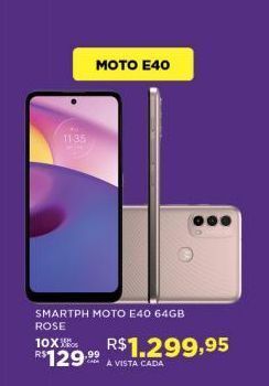 DB Supermercados Smartph moto e40 64gb rose oferta