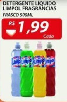 Assaí Atacadista Detergente Líquido Limpol Frag. 500ml oferta