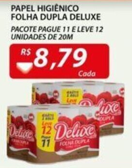 Assaí Atacadista Papel Higiênico Folha Dupla Deluxe 20m oferta