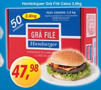 Supermercados Guanabara Hamburguer Gra file Caixa 2.8kg oferta