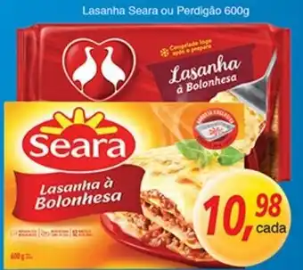 Supermercados Guanabara Lasanha Seara ou perdigao 600g oferta