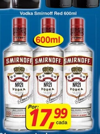 Supermercados Guanabara Vodka Smirnoff Red 600ml oferta