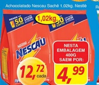 Supermercados Guanabara Achocolatado Nescau Sache 400g oferta