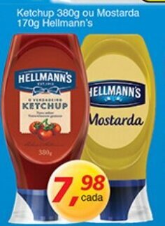 Supermercados Guanabara Ketchup 380g ou Mostarda 170g Hellmann's oferta