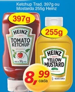 Supermercados Guanabara Ketchup Trad. 397g ou Mostarda 255g Heinz oferta