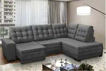 Zema Sofá de canto jandaia duetto 5 lugares retrátil reclinável - cinza oferta
