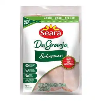 Rede Top Sobrecoxa de frango da granja congelado seara pacote 1kg oferta