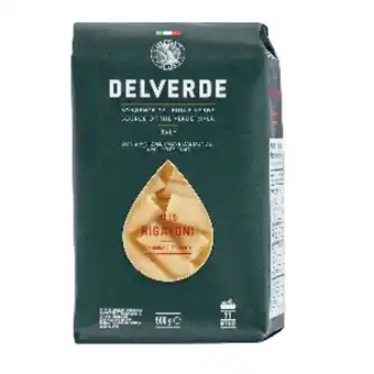 Macarrão de sêmola de trigo grano duro rigatoni delverde pacote 500g
