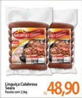 Atacadão Linguica Calabresa Seara 2.5kg oferta