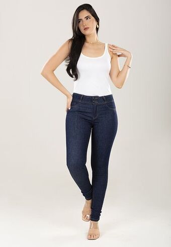 Handara Calça skinny poderosa magic alepo-jeans escura pp oferta