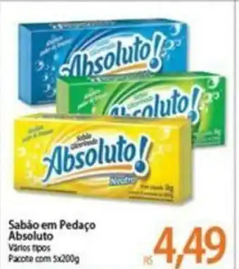 Atacadão Sabao em Pedaco Absoluto 5x200g oferta