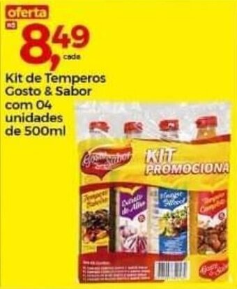 Kit de Temperos Gosto & Sabor com 04 Unidades de 500ml