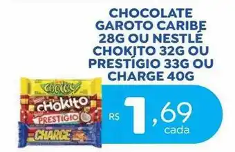 Bahamas Supermercados Chocolate garoto caribe ou nestlé chokito ou prestigio ou charge oferta