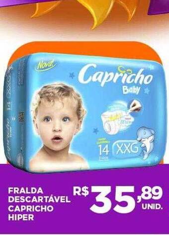 Fralda descartável capricho hiper