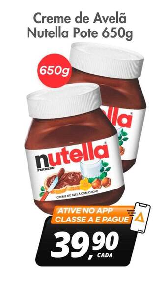Creme de avelã nutella
