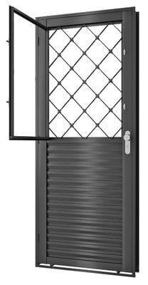 Quero Quero Porta ferro machado mista grade xadrez c/postigio 50942 85x215x6 esq oferta