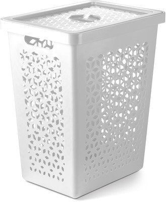 Cesto multiuso uz uz372-br 45,5x54,5x32,8 c/tampa plastic 55 litrosbranco