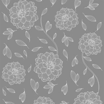 Quero Quero Papel de parede bobinex 6923 floral relevo cinza oferta