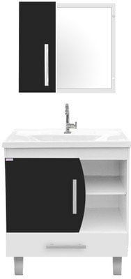 Quero Quero Conjunto móveis fabribam acordes 2019 80cm branco/preto oferta