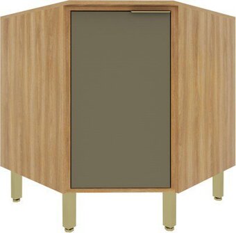 Quero Quero Balcão canto obliquo movel sul 1 porta andressa nogueira/damasco oferta