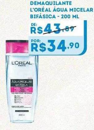 Comper Demaquilante l'oréal água micelar bifasica oferta