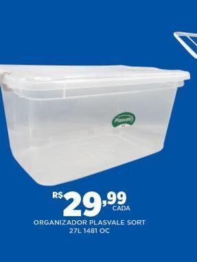 Organizador plasvale sort 27l