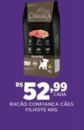 DB Supermercados Ração para cães confiança filhote 6kg oferta
