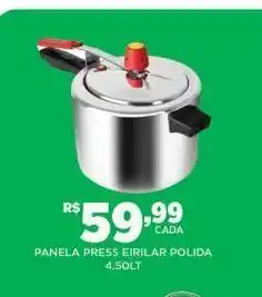 Panela press eirilar polida 4,50l