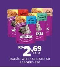 DB Supermercados Ração para gatos whiskas ad sabores 85g oferta