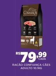 DB Supermercados Ração para cães confiança adulto 10,1kg oferta
