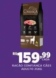 DB Supermercados Ração para cães confiança adulto 25kg oferta