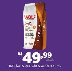 DB Supermercados Ração para cães wolf adulto 8kg oferta