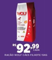 DB Supermercados Ração para cães wolf filhote 15kg oferta