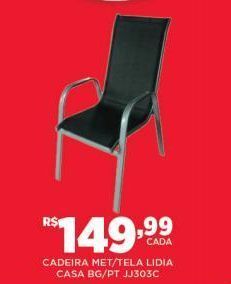 Cadeira met/tela lidia casa bg/pt