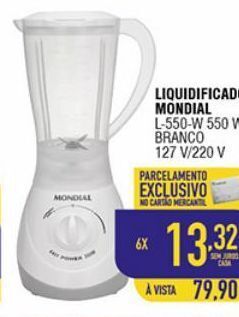 Mercantil Rodrigues Liquidificador mondial oferta