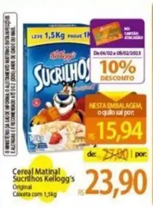 Atacadão Cereal Matinal Sucrilhos Kellogg's 1.5kg oferta