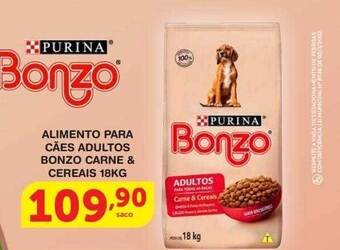 Alimento para cães adultos bonzo carne & cereais 18kg