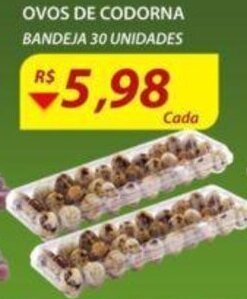 Assaí Atacadista Ovos de Codorna 30 unidades oferta