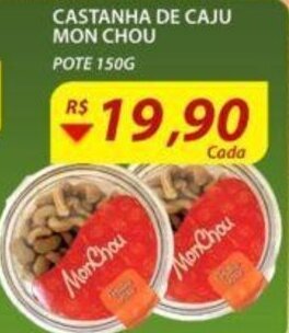 Assaí Atacadista Castanha de Caju Mon Chou 150g oferta