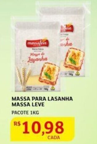 Assaí Atacadista Massa para Lasanha Massa Leve 1kg oferta