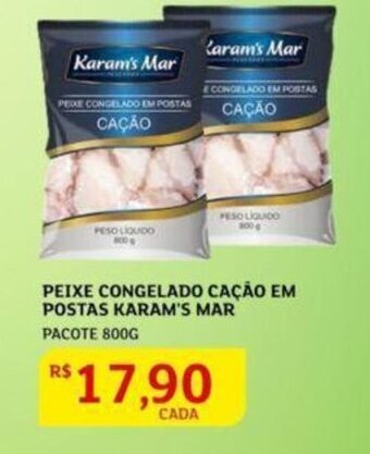 Assaí Atacadista Peixe Congelado Cação em Postas Karam's Mar 800g oferta