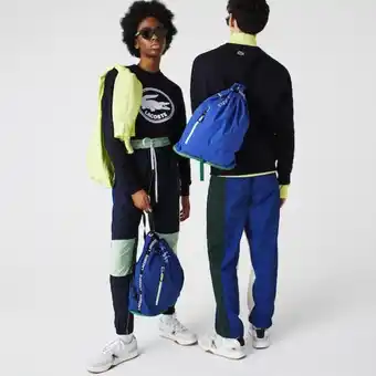 Lacoste Mochila unissex dobrável em náilon com faixa assinada oferta