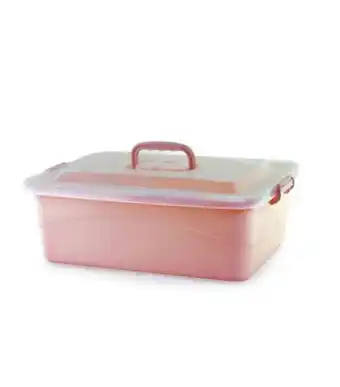 Freitas Varejo Caixa multiuso com alça grande rosa baby new plastic 1016 oferta