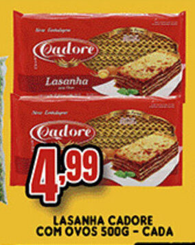 Lasanha Cadore com ovos 500g cada
