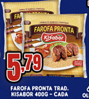 Supermercados Cristal Farofa Pronta Trad. Kisabor 400g cada oferta