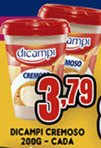 Supermercados Cristal Dicampi Cremoso 200g cada oferta