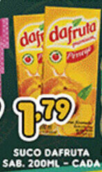 Supermercados Cristal Suco Dafruta Sab. 200ml cada oferta